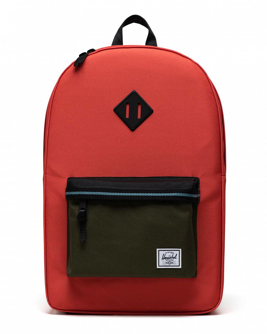 Рюкзак водоотталкивающий с карманом для 15 ноутбука Herschel Heritage Chili/Black/Ivy Green/Storm Bl отзывы