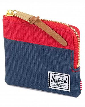 Кошелек на молнии и слотом для карт Herschel Johnny Navy Red Кошелек на молнии и слотом для карт Herschel Johnny Navy Red