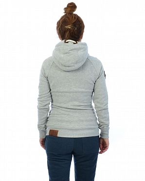 Толстовка женская на молнии с капюшоном Naketano Brazzo Grey
