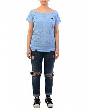 Футболка женская Naketano Wolle Ankerdizzel V Amazing Blue Melange