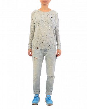 Футболка женская с длинным рукавом Naketano Grafenberg Grey Футболка женская с длинным рукавом Naketano Grafenberg Grey