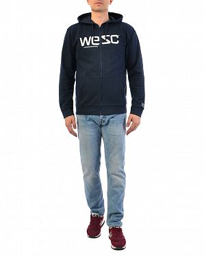 Толстовка мужская на молнии с капюшоном Wesc Wesc Dark sapphire Толстовка мужская на молнии с капюшоном Wesc Wesc Dark sapphire