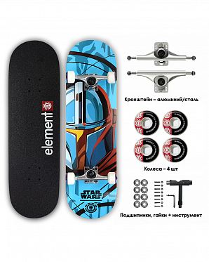 Скейтборд в Сборе Element 2 размер 8.25 (17 голубой 8.25)