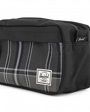 Пенал\дорожная сумочка Herschel Chapter Black Greyscale plaid
