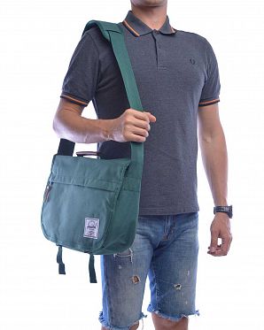 Сумка для ноутбука Herschel Mill-messenger Khaki Cobalt