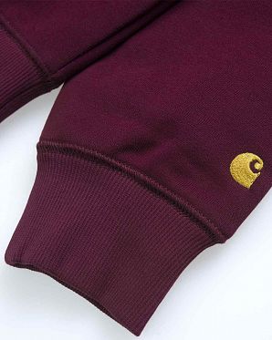 Толстовка мужская на флисе Carhartt Chase Sweat Maroon Толстовка мужская на флисе Carhartt Chase Sweat Maroon