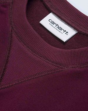 Толстовка мужская на флисе Carhartt Chase Sweat Maroon Толстовка мужская на флисе Carhartt Chase Sweat Maroon