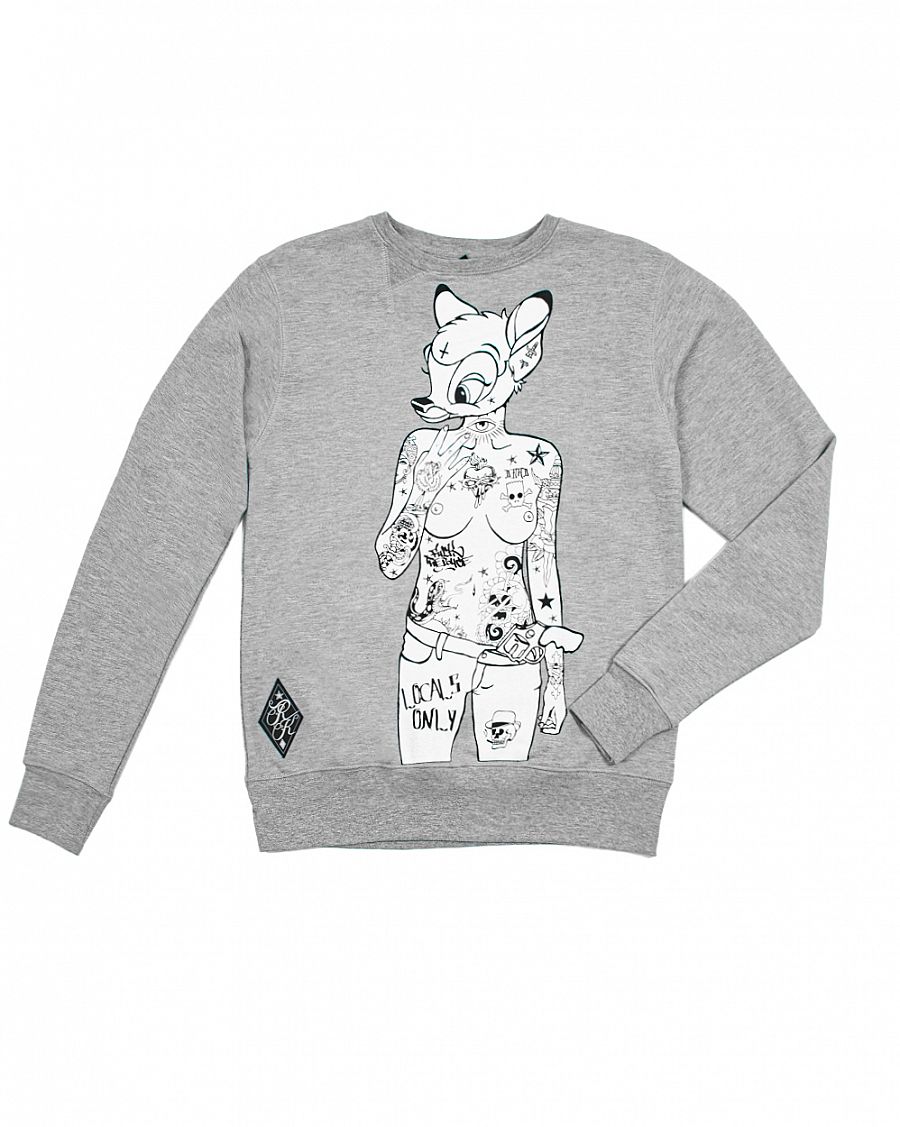 Толстовка свитшот Rum Knuckies Locals Only Grey отзывы Толстовка свитшот Rum Knuckies Locals Only Grey отзывы