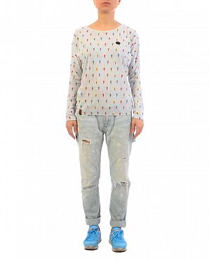 Футболка женская с длинным рукавом Naketano Gewitzt Grey Футболка женская с длинным рукавом Naketano Gewitzt Grey