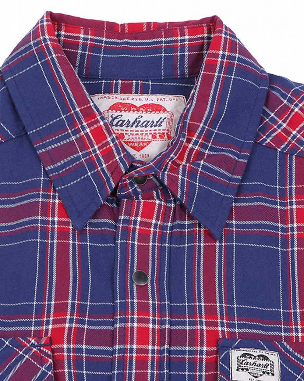 Рубашка мужская с длинным рукавом Carhartt USA Heritage 1889 Blue Check интернет-магазин в Москве Рубашка мужская с длинным рукавом Carhartt USA Heritage 1889 Blue Check интернет-магазин в Москве