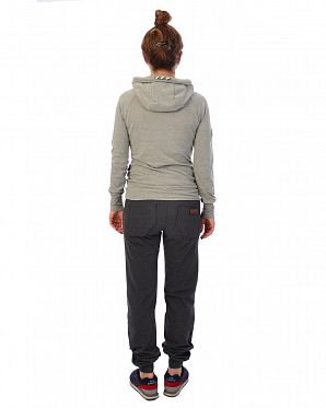Лонгслив женский с капюшоном Naketano Mandy Jeck Gun Smoke Grey Лонгслив женский с капюшоном Naketano Mandy Jeck Gun Smoke Grey