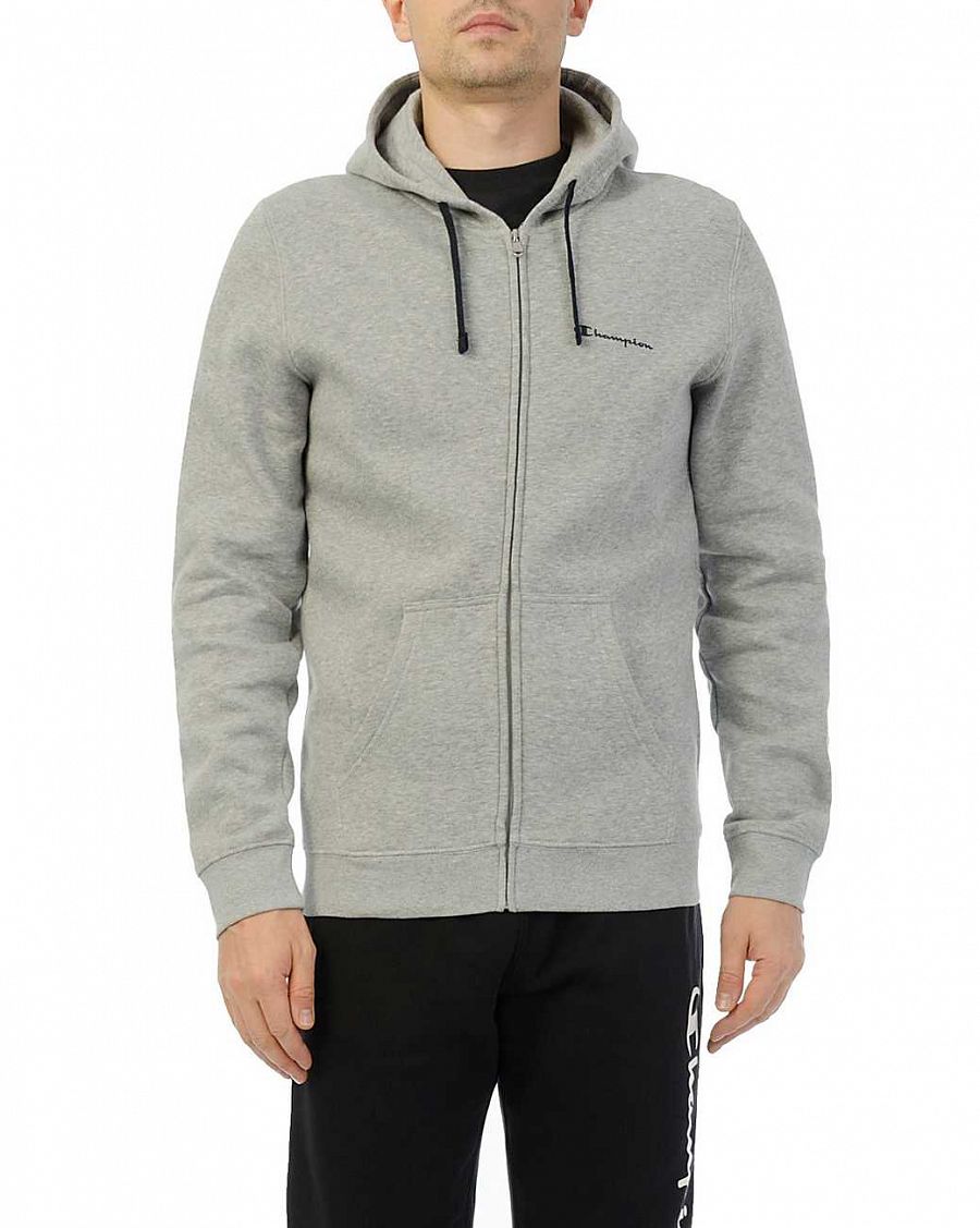 Толстовка с капюшоном на молнии Champion Authentic American EM006 Grey отзывы