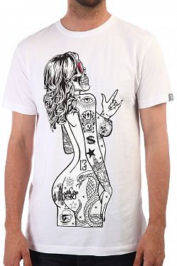 Футболка мужская Rum Knuckles Lady Red White Футболка мужская Rum Knuckles Lady Red White