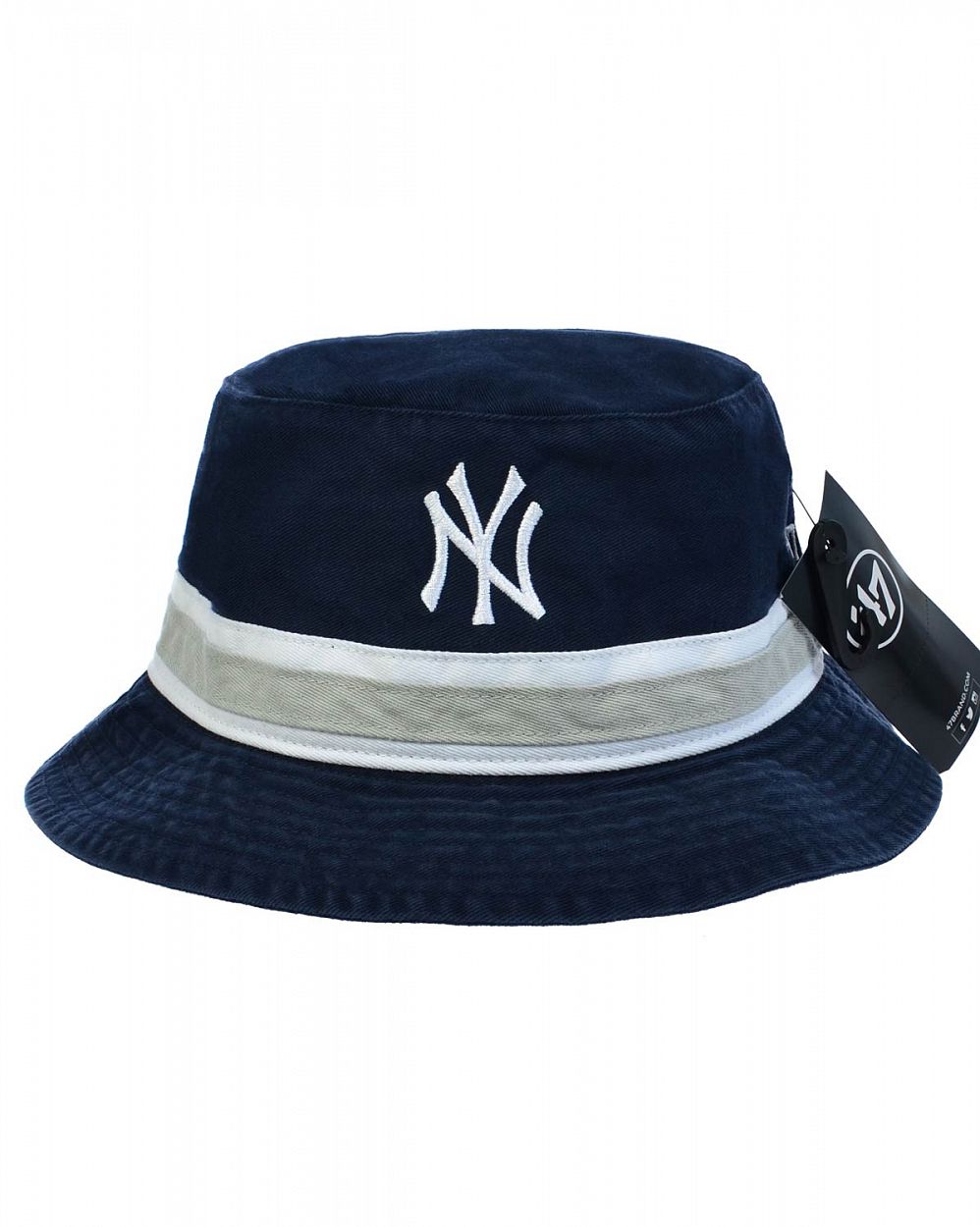 Панама из толстого хлопка универсальная '47 Brand Striped Bucket New York Yankees Navy отзывы