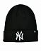 Шапка универсальная с подворотом '47 Brand Raised New York Yankees Black White