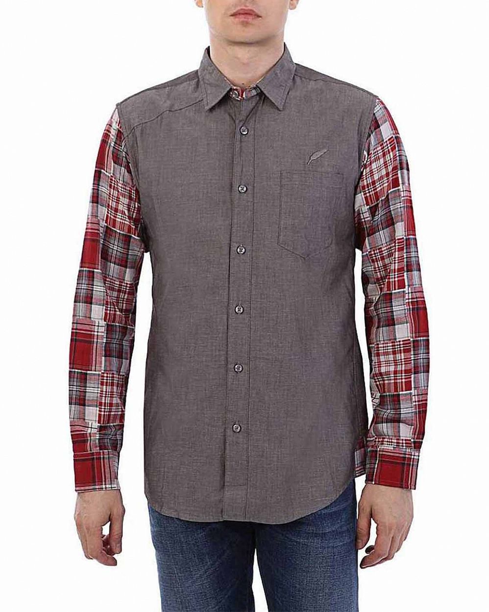 Рубашка мужская с длинным рукавом Publish Brand USA Davert Charcoal отзывы