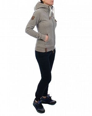 Толстовка женская на молнии с капюшоном Naketano Brazzo Djubre Melange
