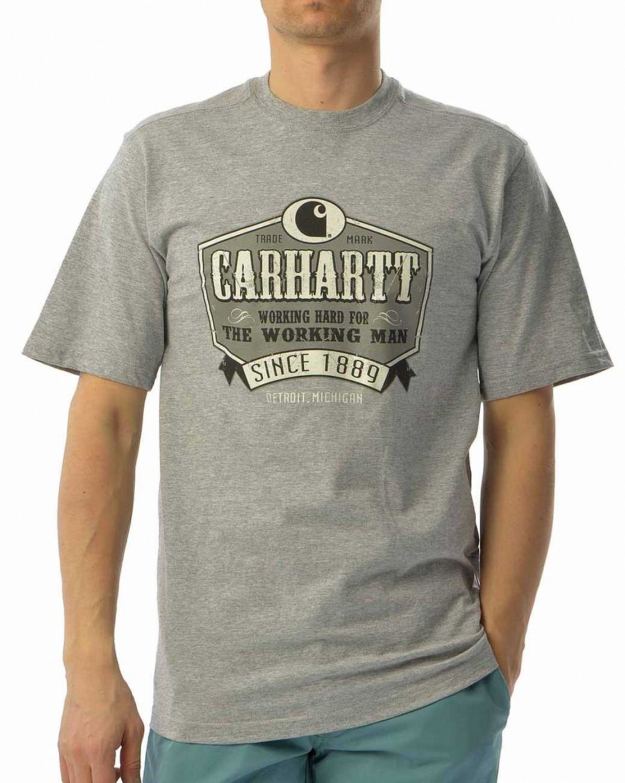 Футболка классическая свободная Carhartt Relaxed Fit Grey отзывы