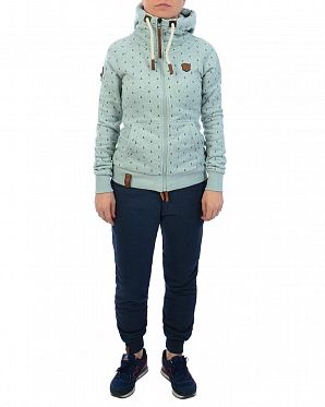 Толстовка женская на молнии с капюшоном Naketano Brazzo Ankerdizzel Nasty Mint Melange