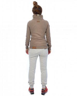 Толстовка женская на молнии с высоким воротом Naketano Monsterbumserin Dunnschiss Kotze