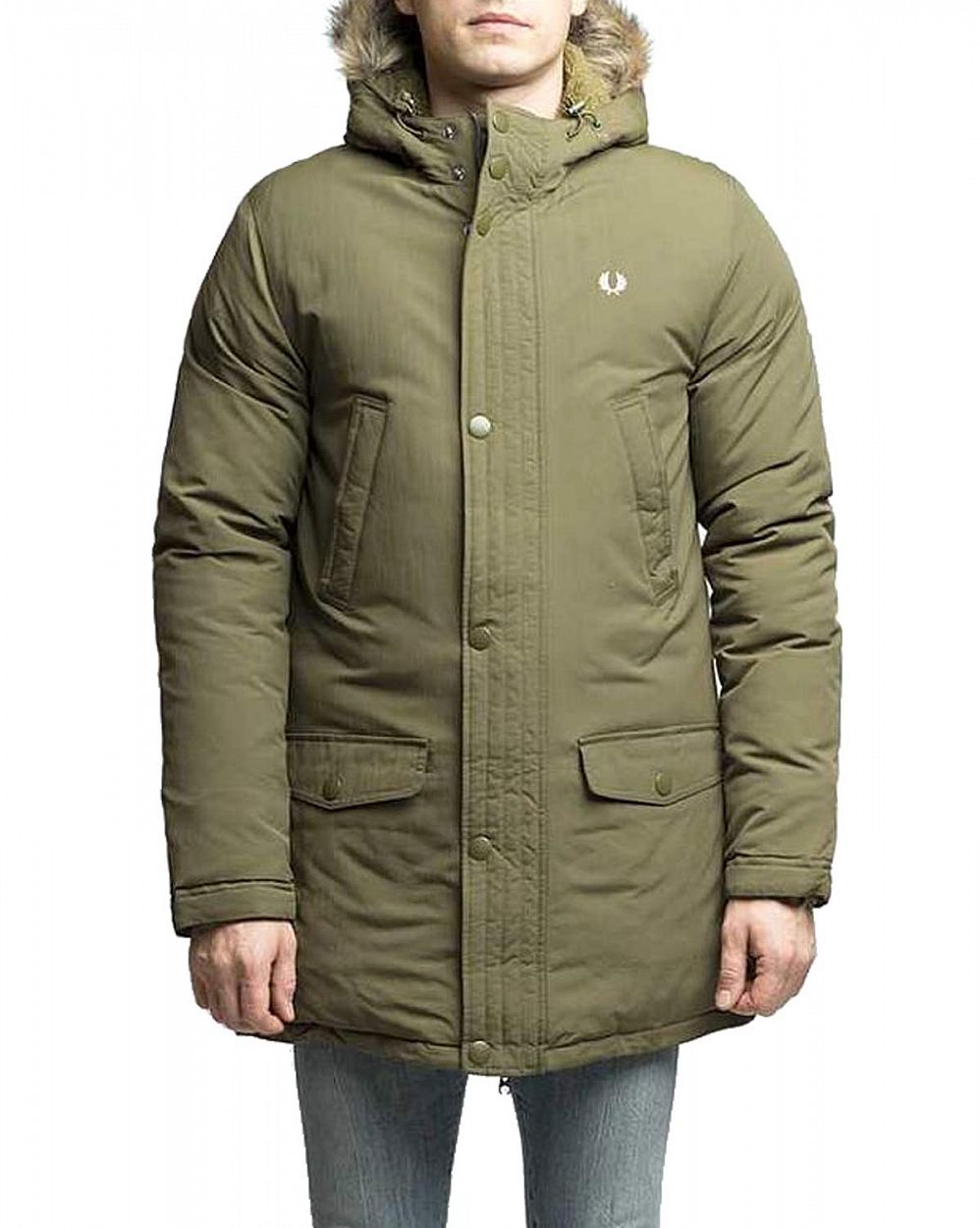 Куртка-парка на пуху Fred Perry Fred Perry SJ5379 Down Arctic Parka Green отзывы