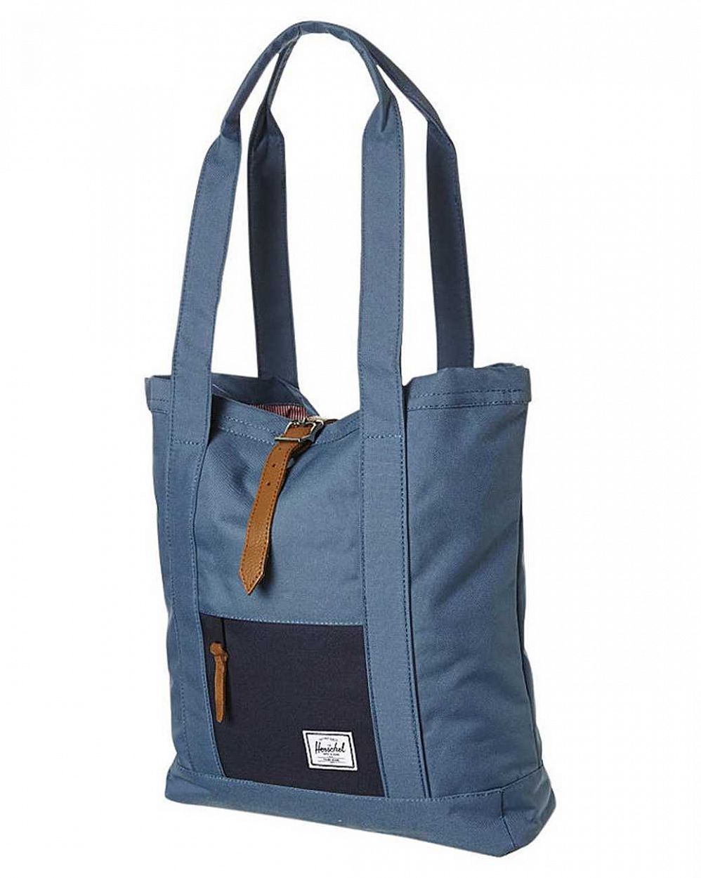 Сумка шоппер через плечо Herschel Market Cadet Blue отзывы