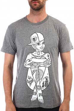 Футболка мужская Rum Knuckles Lady X Grey Футболка мужская Rum Knuckles Lady X Grey