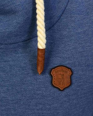 Толстовка женская с капюшоном Naketano Schmierlappen IX Blue Mel Толстовка женская с капюшоном Naketano Schmierlappen IX Blue Mel