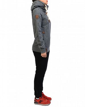 Толстовка женская с капюшоном Naketano I Will F...Your Brain Dark Grey Melange Толстовка женская с капюшоном Naketano I Will F...Your Brain Dark Grey Melange