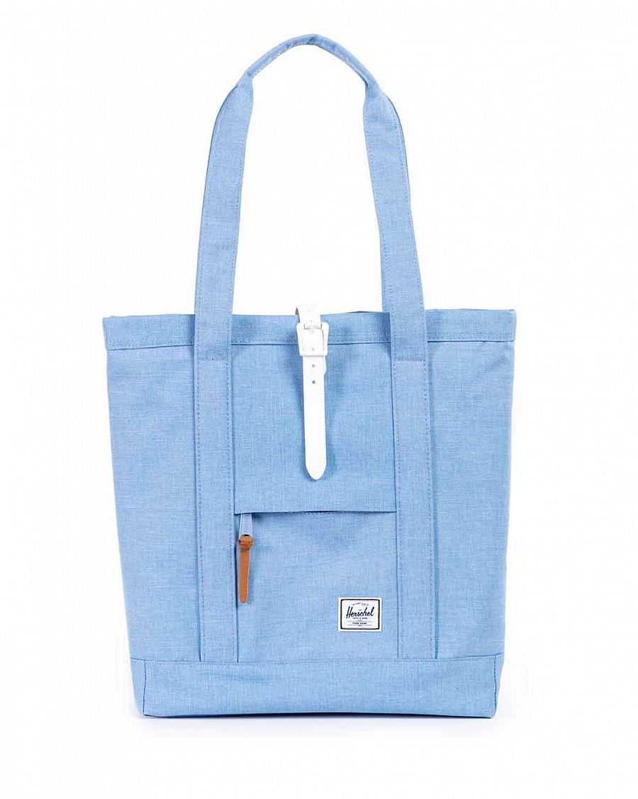 Сумка шоппер через плечо Herschel Market Chambray Crosshatch White Rubber отзывы Сумка шоппер через плечо Herschel Market Chambray Crosshatch White Rubber отзывы