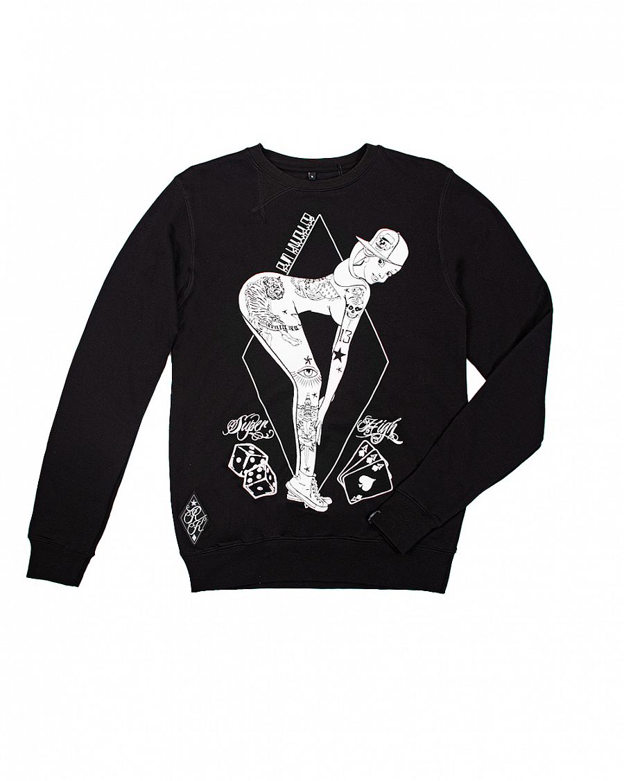 Толстовка свитшот Rum Knuckies Super High Black отзывы Толстовка свитшот Rum Knuckies Super High Black отзывы