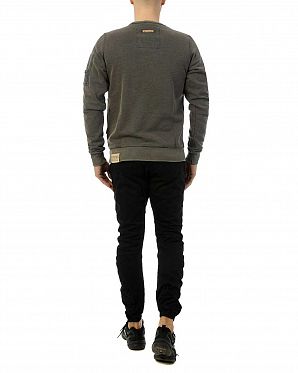 Толстовка мужская свитшот Naketano Laktoseintoleranz Vollbart Grey Толстовка мужская свитшот Naketano Laktoseintoleranz Vollbart Grey