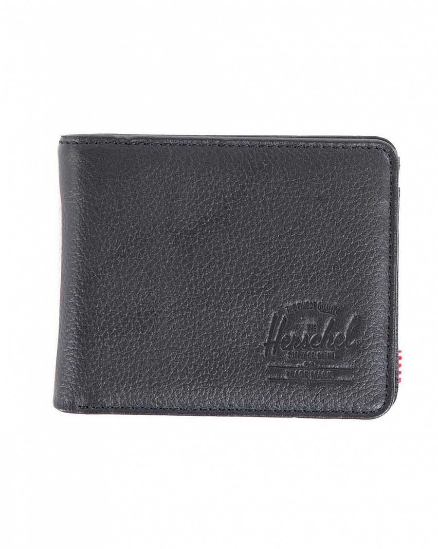 Кошелек Herschel Hank + Coin Leather Black Pebble отзывы