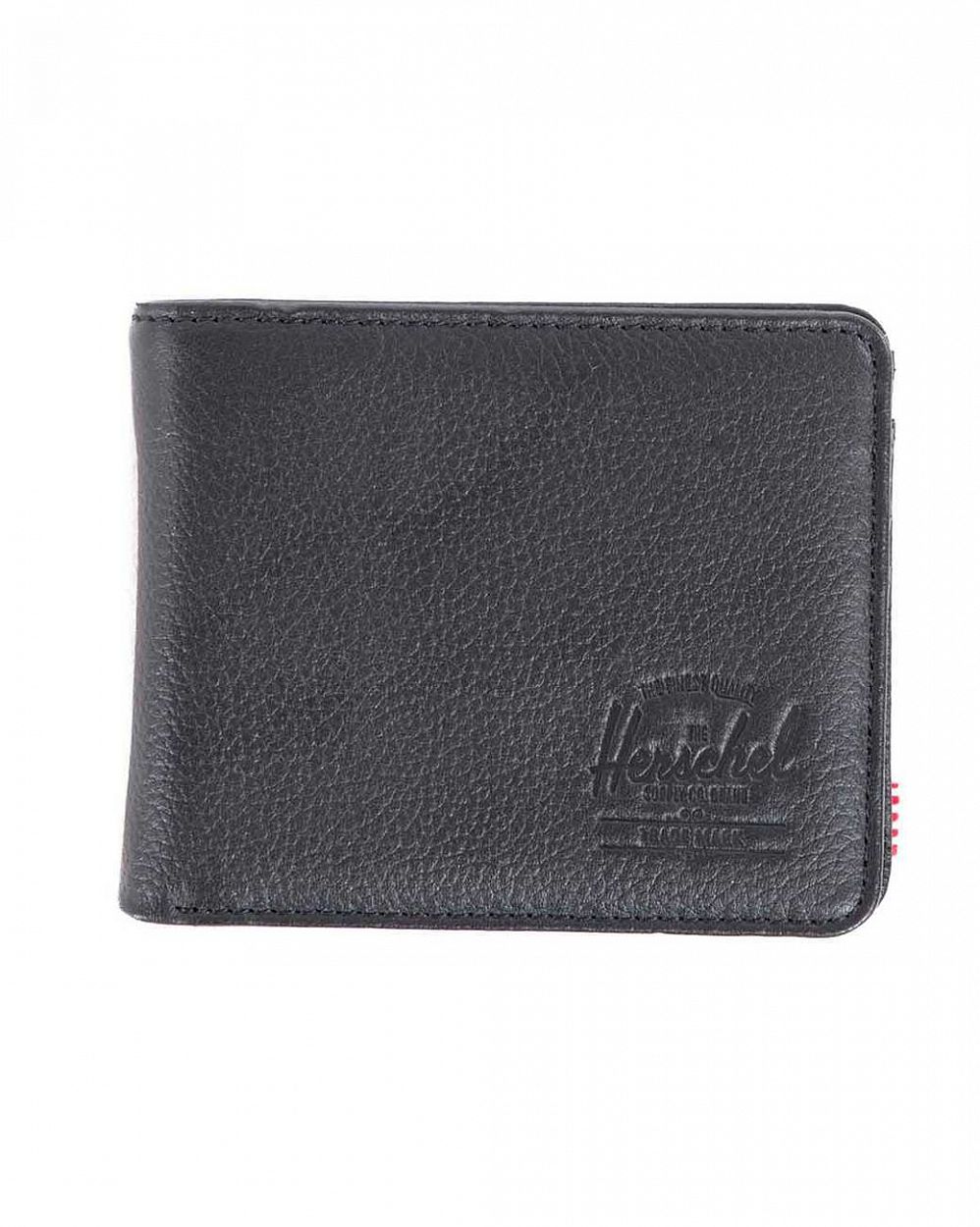 Кошелек Herschel Hank + Coin Leather Black Pebble отзывы