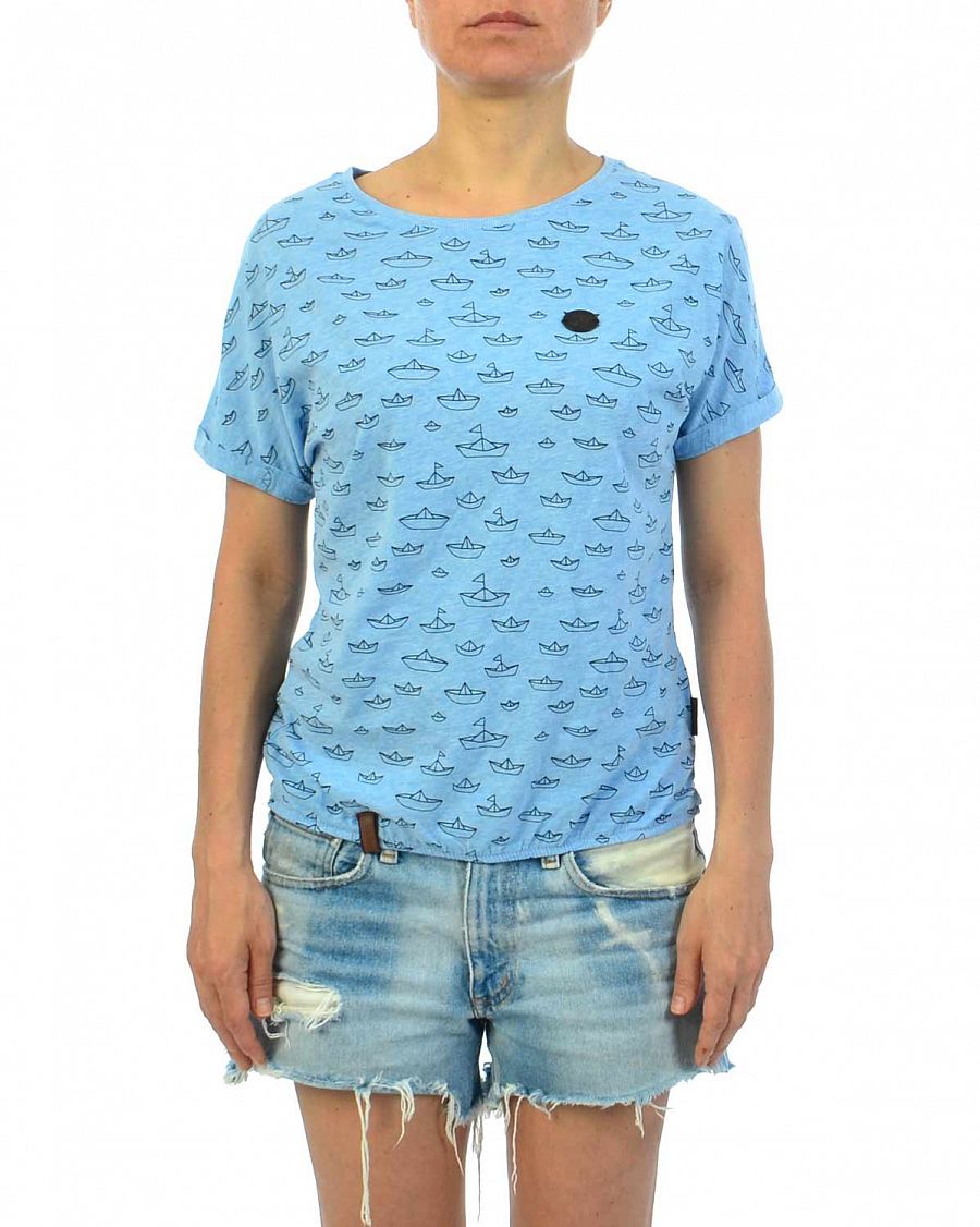 Футболка женская на резинке свободная Германия Naketano G Amazing Blue Melange отзывы Футболка женская на резинке свободная Германия Naketano G Amazing Blue Melange отзывы