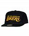 Бейсболка с прямым козырьком Mitchell and Ness WOOL SOLID 2 Los Angeles Lakers Black Yellow отзывы