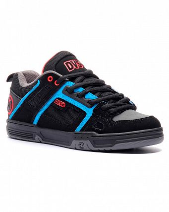 Кеды низкие мужские DVS COMANCHE BLACK BLUE RED NUBUCK