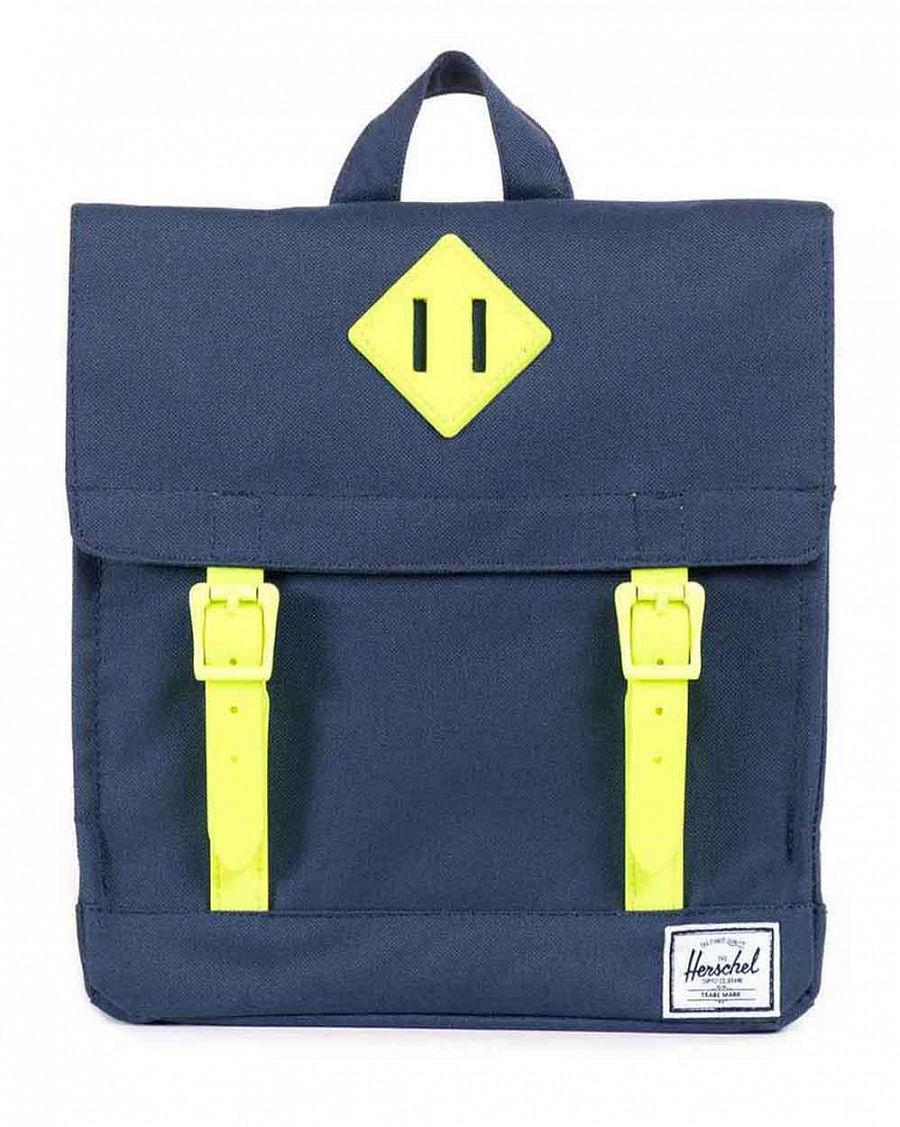 Рюкзак детский Herschel Survey Kids Navy Neon Lime Rubber отзывы