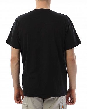 Футболка американская мужская из толстого хлопка Carhartt Fit Black Футболка американская мужская из толстого хлопка Carhartt Fit Black