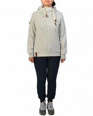 Толстовка женская с капюшоном Naketano Put the D on me II Amazing Grey Mel Толстовка женская с капюшоном Naketano Put the D on me II Amazing Grey Mel