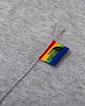 Футболка мужская The North Face Pocket with Raibow Grey Футболка мужская The North Face Pocket with Raibow Grey