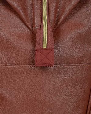 Рюкзак с двумя ручками кожаный малый Anello Burgandy