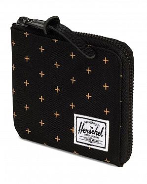 Кошелек на молнии и слотом для карт Herschel Johnny Black Gridlock Gold Кошелек на молнии и слотом для карт Herschel Johnny Black Gridlock Gold