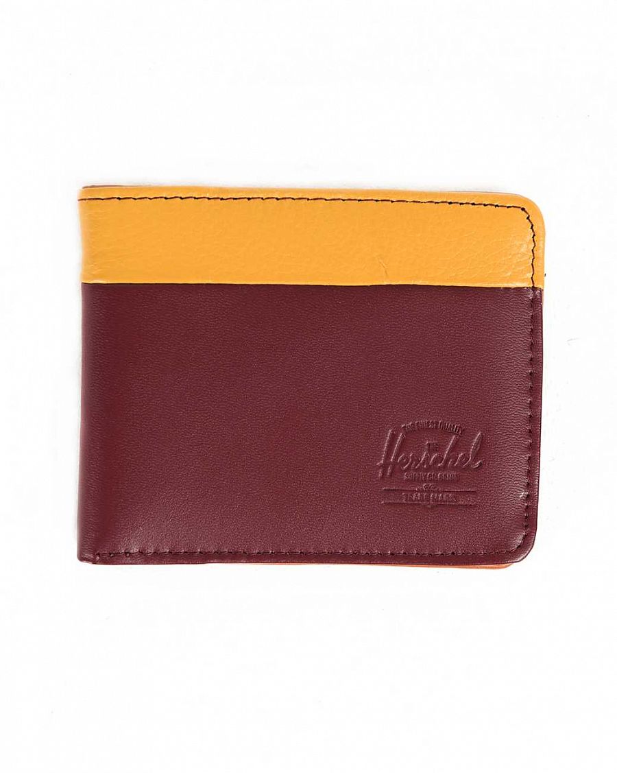 Кошелек Herschel Hank Leather Rust Smooth Leather Honey Pebbled Leather отзывы