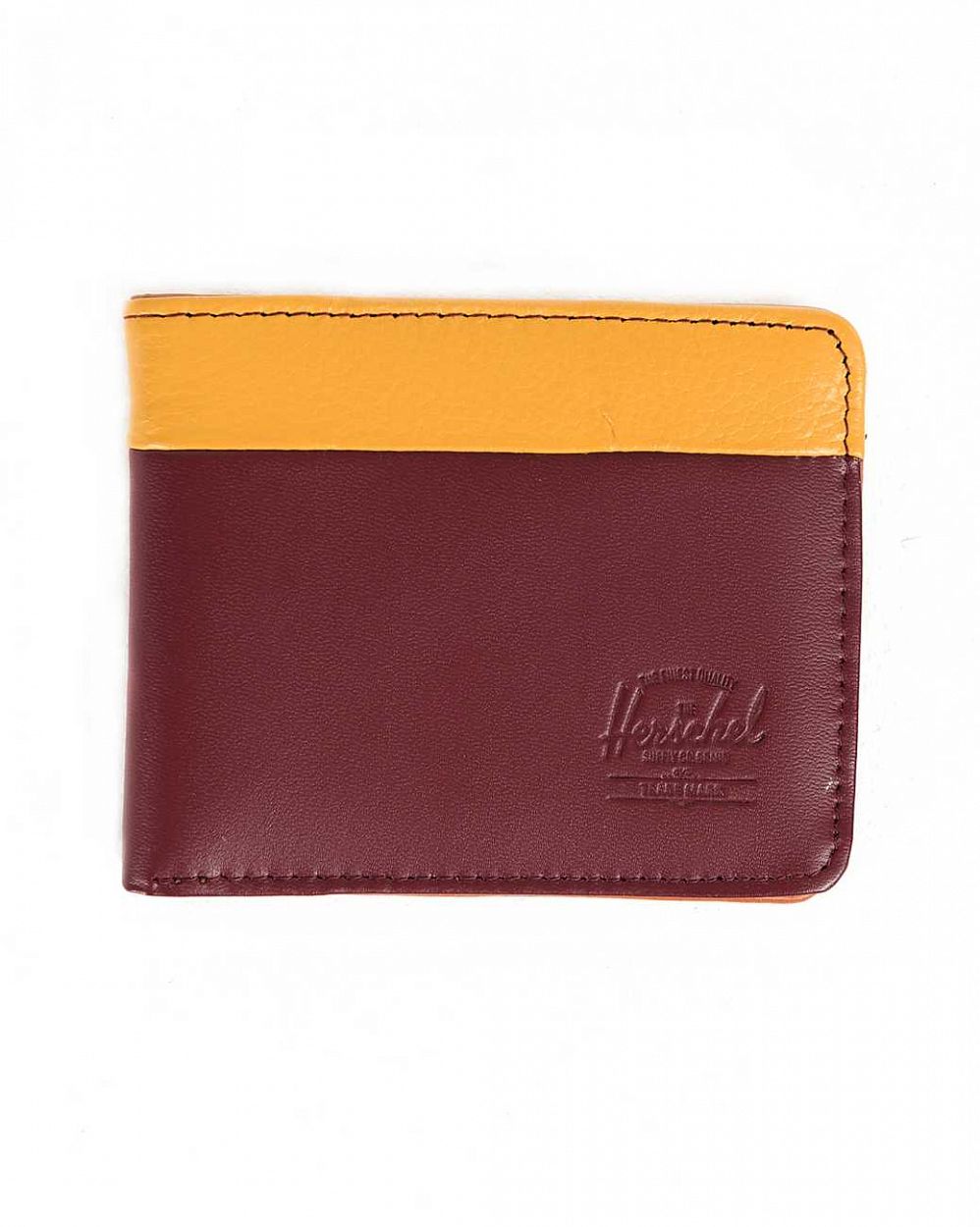 Кошелек Herschel Hank Leather Rust Smooth Leather Honey Pebbled Leather отзывы