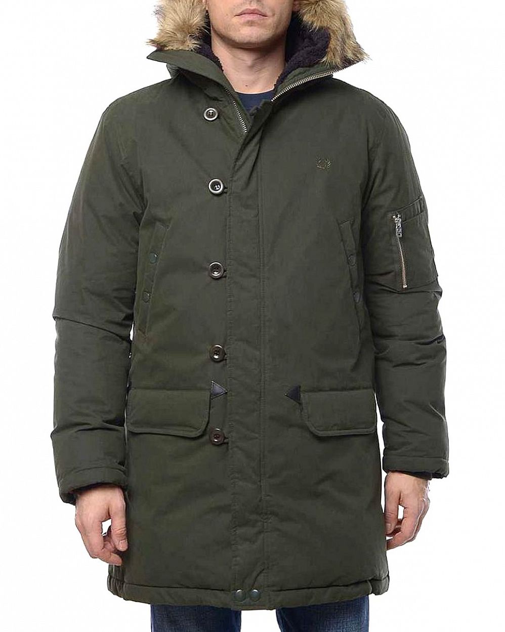 Куртка-парка на пуху Fred Perry J3270 Down Arctic Jacket Green отзывы