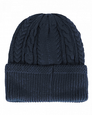 Шапка вязанная с подворотом FR2 Rib Stitch Made in Japan Navy