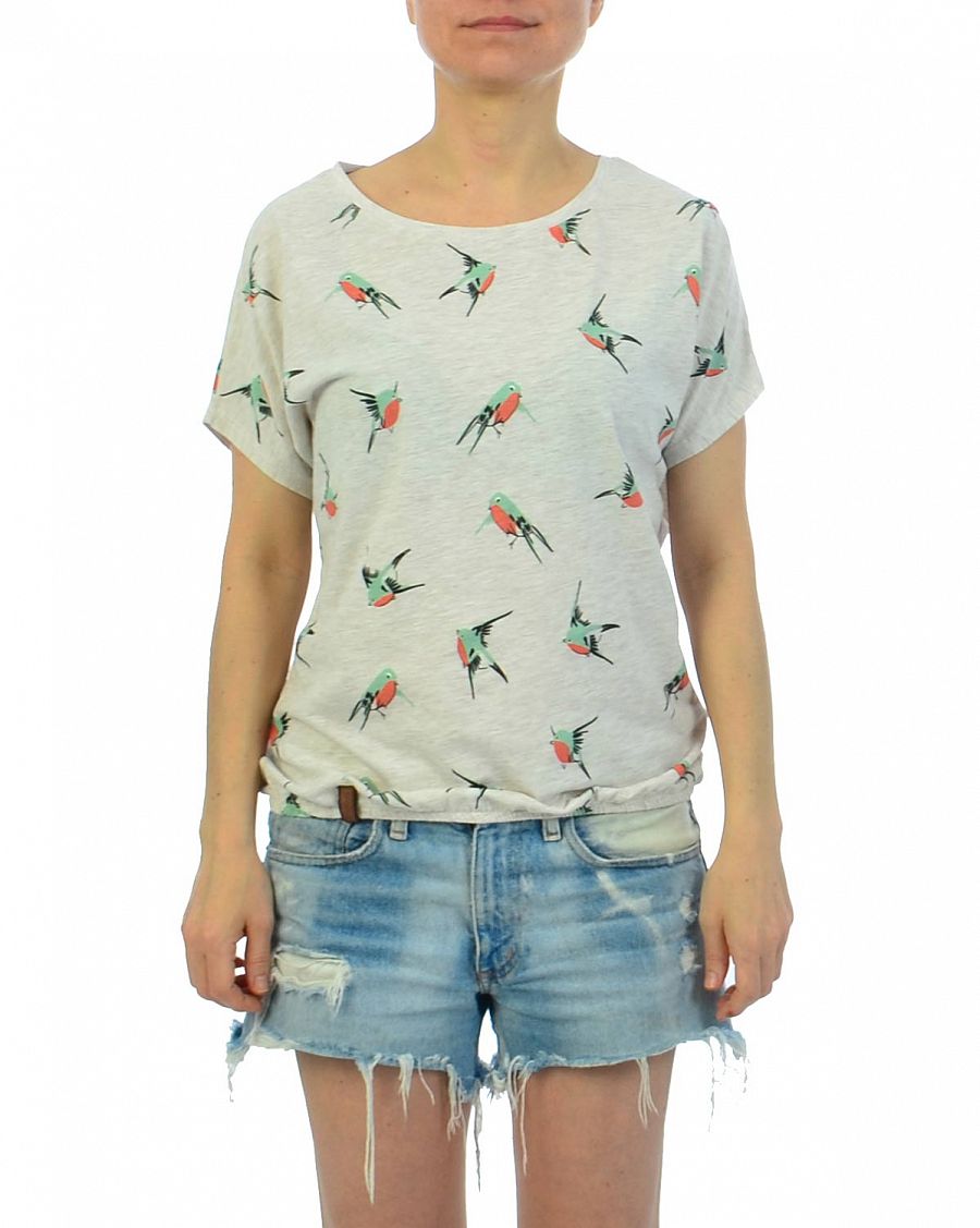 Футболка женская на резинке Германия Naketano Spring Girl Oma Melange отзывы