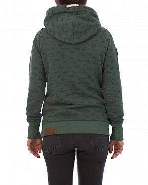 Толстовка женская с капюшоном Naketano Darthovic Ship Green