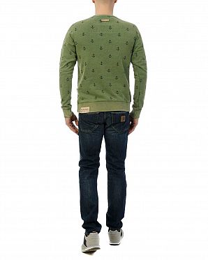 Толстовка мужская свитшот Naketano Rise Of An Enemy Pine Green Толстовка мужская свитшот Naketano Rise Of An Enemy Pine Green